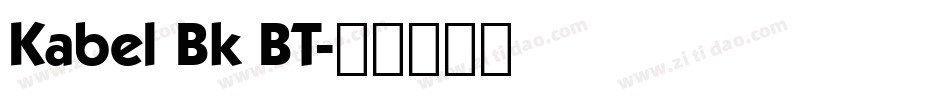 Kabel Bk BT字体转换